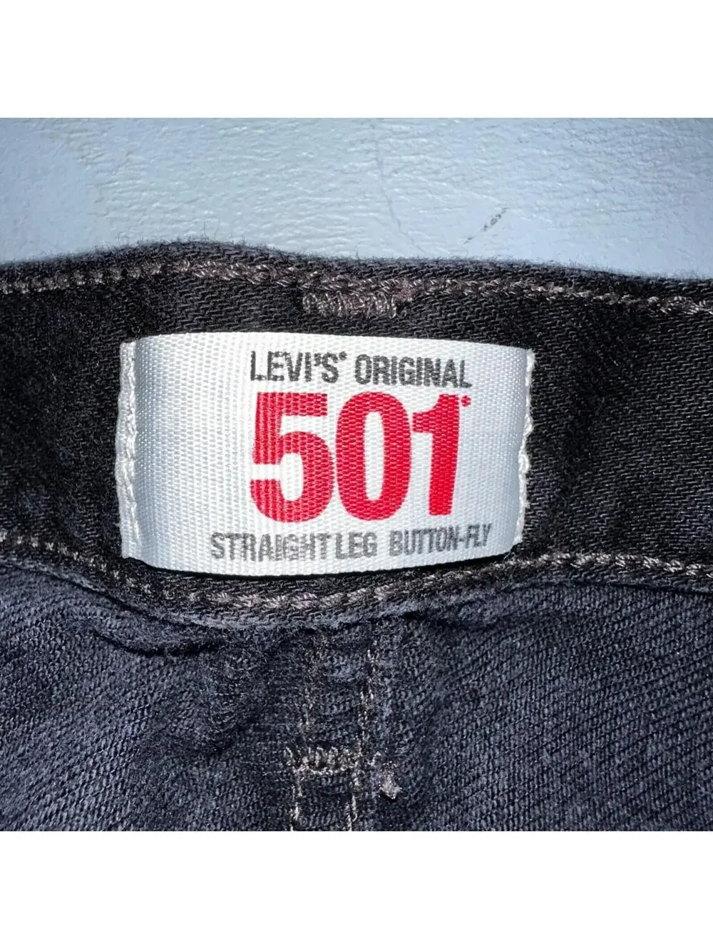 Levis 501 Vintage Y2K Mexico XX Straight Leg Jeans Black Dark Wash 38x30